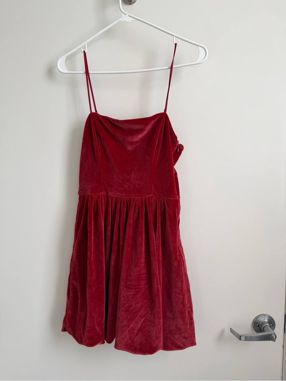 Abercrombie & Fitch Red Velvet Cowl Neck Dress (NWT)